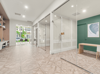 Business center with large conference room and rentable office spaces